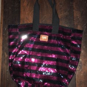 Pink Sparkly large tote! Great condition!